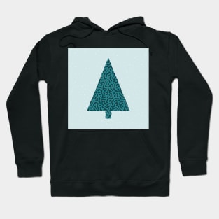 Turing Pattern Christmas Tree (Green) Hoodie